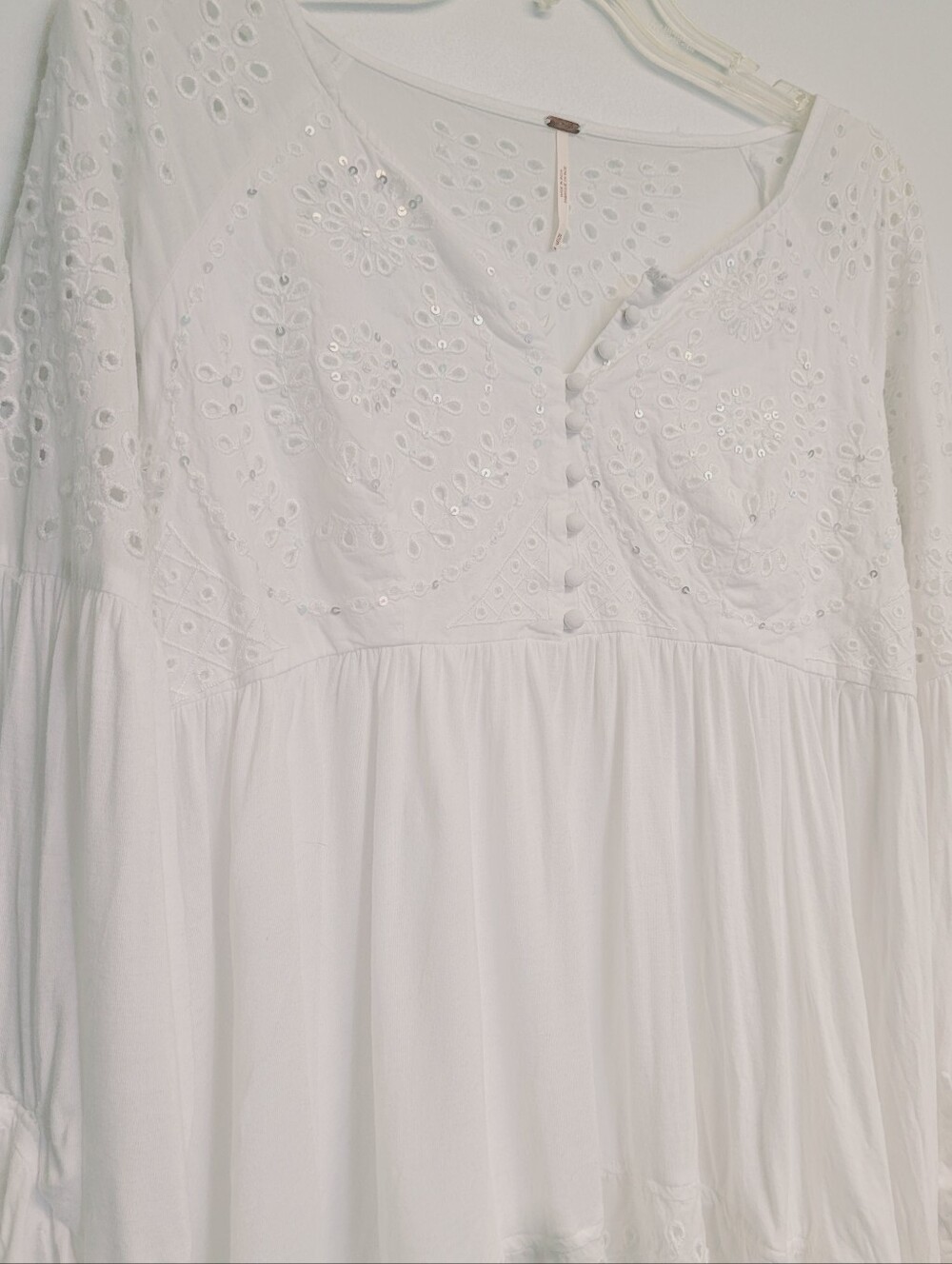 Free People Sea Of Love TunicTop in Ivory Dreams XS - Picture 5 of 13